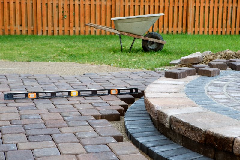 Natural stone paver installation